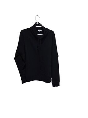 AG Black Mock Neck Pullover Sweatshirt Cotton Medium